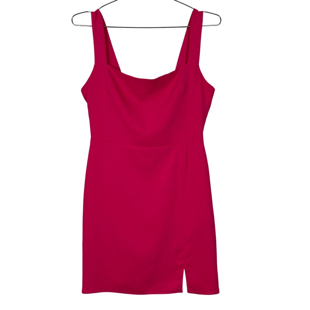 Aritzia Babaton Womens 4 Hot Pink '90s Slit Mini Dress Feminine‎ Barbiecore